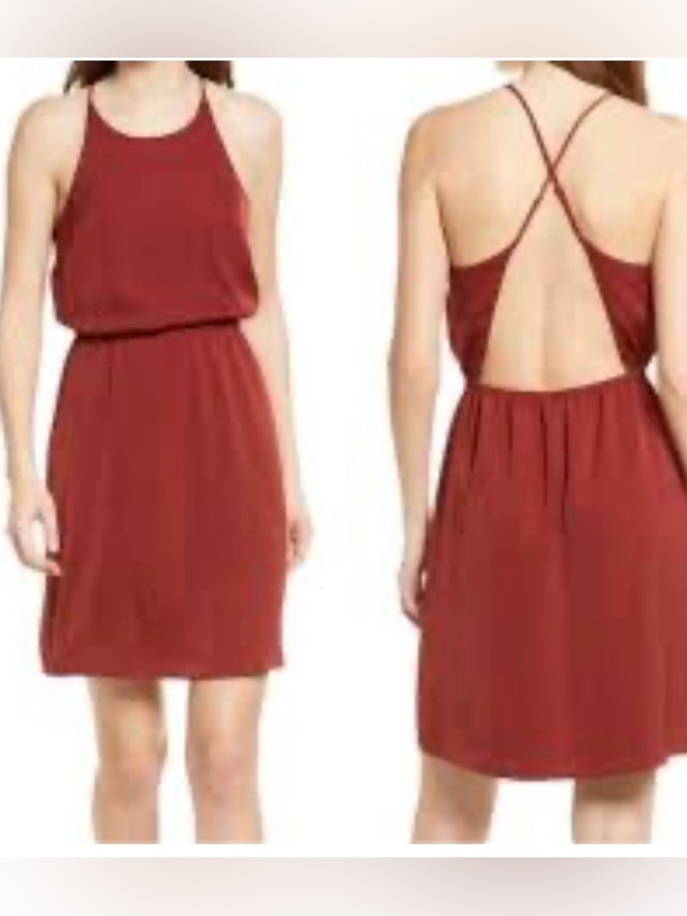Mel rose and Market Women’s Burgundy Slip Dress with Spaghetti Straps